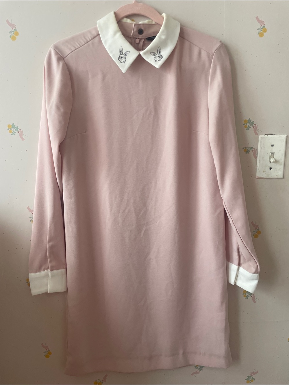 Victoria Beckham for Target Pale Pink Mini Dress with White Contrast Collar
